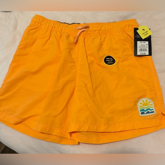 Art Class Boys XL (14) Orange Mid-Thigh Swim Shorts - Picture 1 of 10